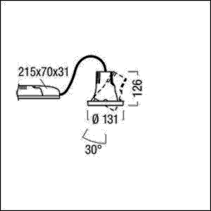 LED-Deckeneinbauleuchte CAR EVO M #60819124