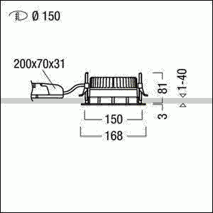 LED-Einbauleuchte P-EVO R150 #60818985